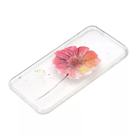 TPU bloemen hoesje voor iPhone 12 mini - transparant