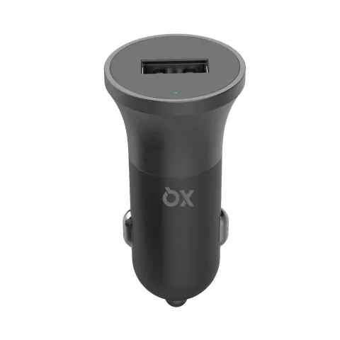 Xqisit Sigarettenplug Autolader 2.4A 1 USB poort- Zwart met Lightningkabel