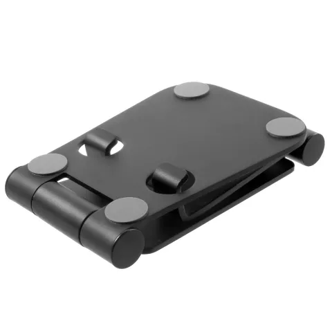 Universele Vouwbare Alloy Desktop Telefoonhouder voor Smartphone en tablet - Zwart