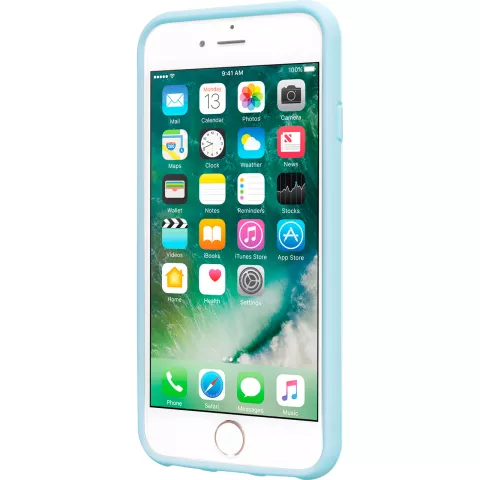 LAUT Pastel kunststof hoesje geschikt voor iPhone 6, 6s, 7, 8 en SE 2020 SE 2022 - blauw