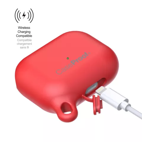 CaseProof Waterbestendige Case geschikt voor AirPods Pro - Rood 1 meter