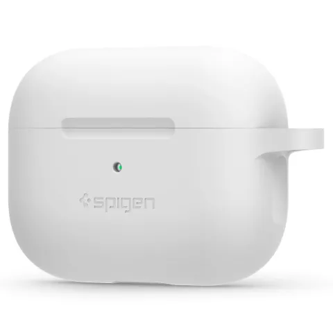 Spigen Silicone Hoes geschikt voor AirPods Pro - Wit Karabijnhaak