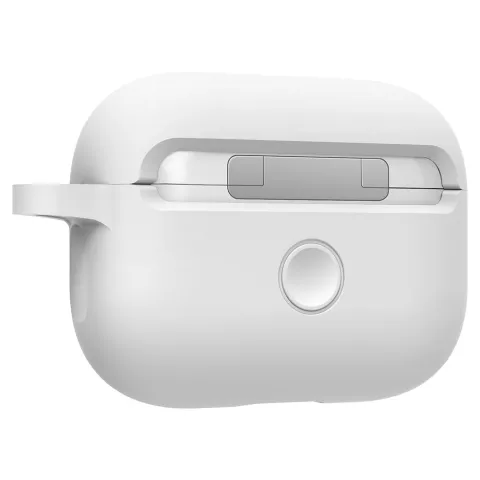 Spigen Silicone Hoes geschikt voor AirPods Pro - Wit Karabijnhaak