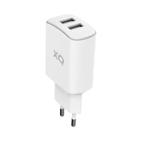Xqisit Netstroomadapter 4.8A 2 USB-A poorten - Wit