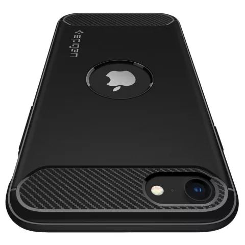 Spigen Rugged Armor Air Cushion Technology hoesje geschikt voor iPhone 7, 8 en iPhone SE 2020 SE 2022 - zwart