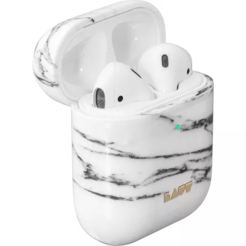 Laut Huex Element geschikt voor AirPods Case - Wit Marmer