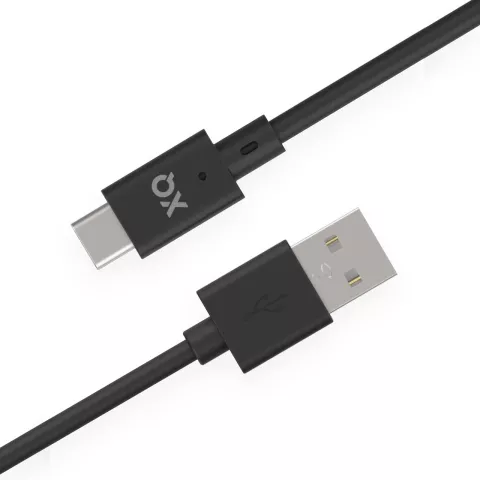 Xqisit USB-C 2.0 naar USB-A Oplaadkabel - Zwart 150cm