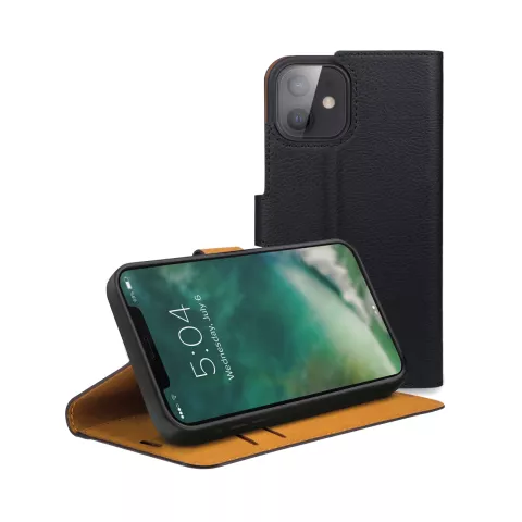 Xqisit Slim Wallet Selection Anti Bac kunststof hoesje voor iPhone 12 mini - zwart