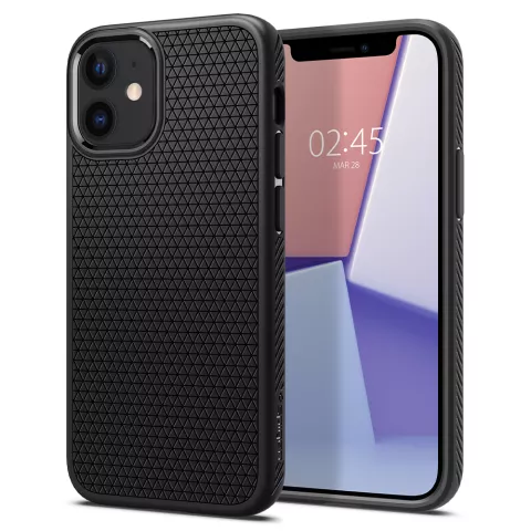 Spigen Liquid Air Air Cushion Technology hoesje geschikt voor iPhone 12 mini - zwart