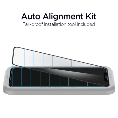 Spigen AlignMaster Glassprotector en bevestiginghulp geschikt voor iPhone 11 Pro Max en XS Max - Zwarte Rand
