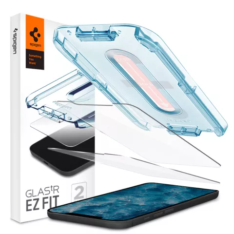 Spigen Glassprotector geschikt voor iPhone 12 en 12 Pro 2 stuks - 9H Hardheid