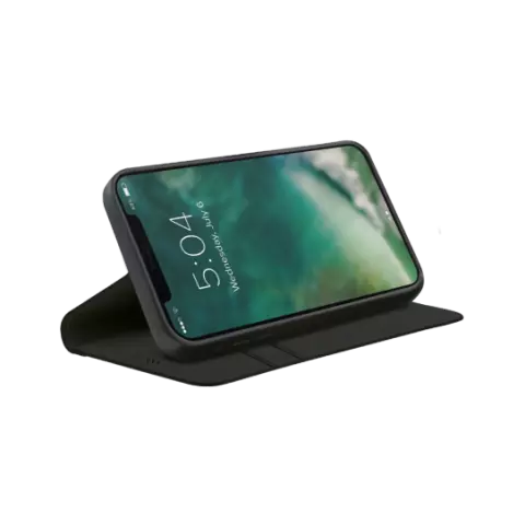 Xqisit Eco Wallet Selection biologisch afbreekbaar hoesje voor iPhone 12 en iPhone 12 Pro - zwart