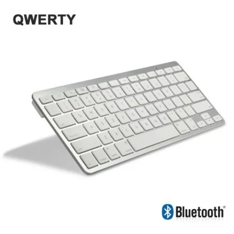Wit Bluetooth keyboard draadloos toetsenbord QWERTY