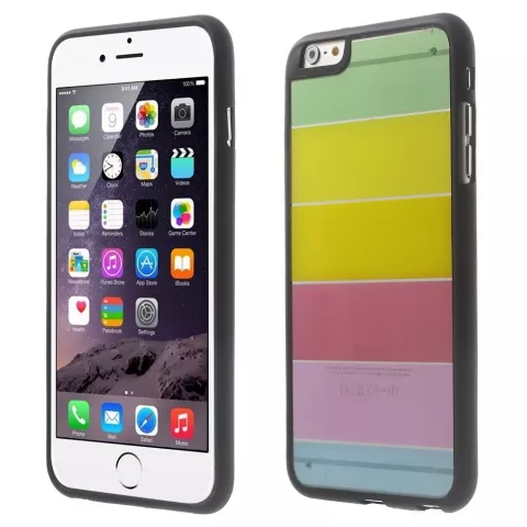 Doorzichtig gekleurd iPhone 6 Plus iPhone 6s Plus hoesje Regenboog Strepen