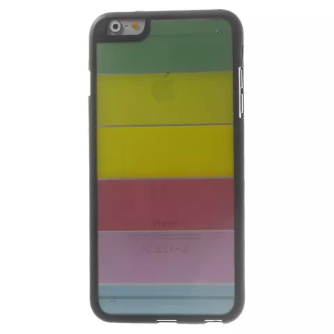 Doorzichtig gekleurd iPhone 6 Plus iPhone 6s Plus hoesje Regenboog Strepen