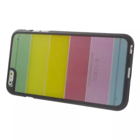 Doorzichtig gekleurd iPhone 6 Plus iPhone 6s Plus hoesje Regenboog Strepen