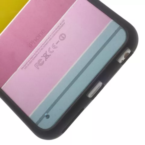 Doorzichtig gekleurd iPhone 6 Plus iPhone 6s Plus hoesje Regenboog Strepen