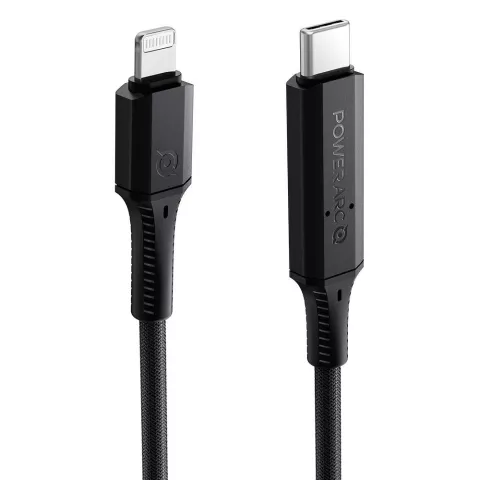 Spigen PowerArc oplaadkabel USB-C naar Lightning MFi oplader 100W PD - Zwart