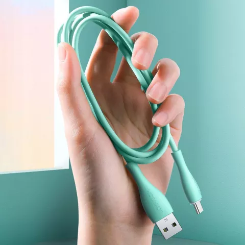 Joyroom kabel USB-A naar USB-C oplader oplaadkabel QC - Mintgroen