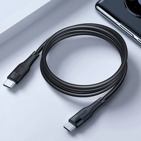 Joyroom USB-C oplaadkabel fast charging kabel 60W PD QC oplader - Zwart