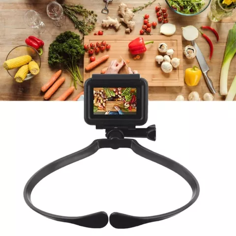 Universele nek telefoonhouder hals hangend smartphone outdoor sport camera standaard - Zwart