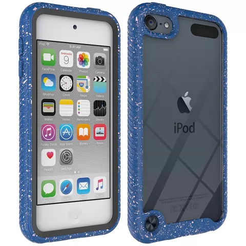 Hybrid spikkels en beschermend TPU spikkels hoesje voor iPod Touch 5, 6 en 7 - blauw