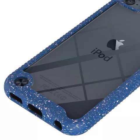 Hybrid spikkels en beschermend TPU spikkels hoesje voor iPod Touch 5, 6 en 7 - blauw