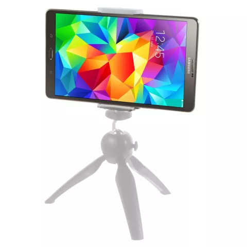 Universeel smartphone klem selfiestick tripod telefoonhouder tablet standaard - Zilver