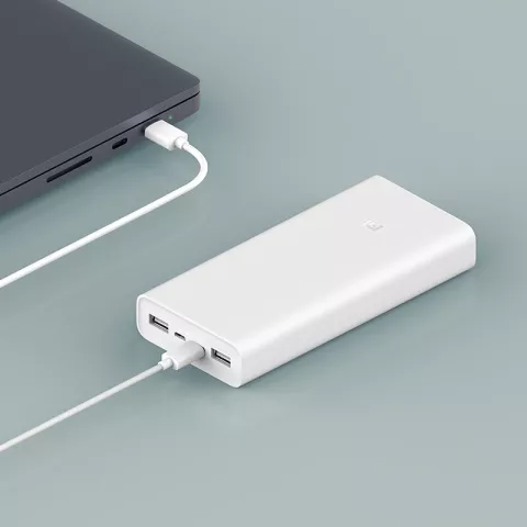 Xiaomi Powerbank 20000mAh snellader 18W fast charging QC USB-C Micro-USB USB-A - Wit