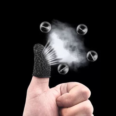 Game Vinger grip antislip ademend stof voor spelletjes op touchscreens - 2 stuks