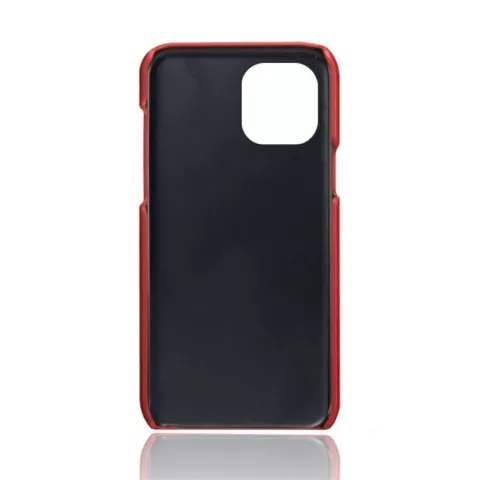 Duo Cardslot Wallet kunstleer hoesje voor iPhone 13 Pro Max - rood