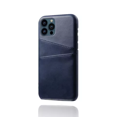 Duo Cardslot Wallet kunstleer hoesje voor iPhone 13 Pro Max - blauw