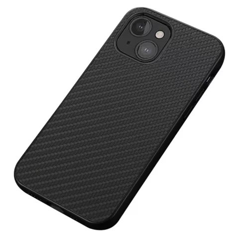 Carbon TPU carbonvezels hoesje voor iPhone 13 mini - zwart