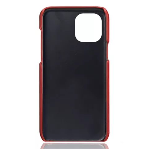 Duo Cardslot Wallet kunstleer hoesje voor iPhone 13 - rood