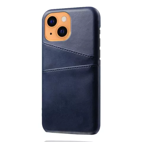 Duo Cardslot Wallet kunstleer hoesje voor iPhone 13 mini - blauw