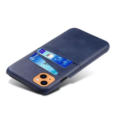 Duo Cardslot Wallet kunstleer hoesje voor iPhone 13 mini - blauw