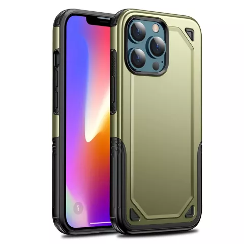 Pro Armor TPU met stevig hoesje voor iPhone 13 Pro - groen