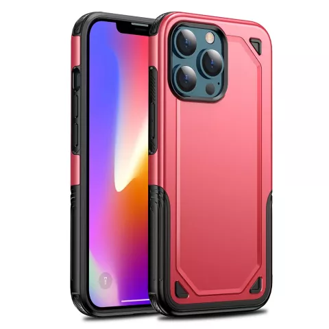 Pro Armor TPU met stevig hoesje geschikt voor iPhone 13 - rood