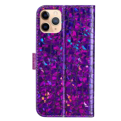 Glitter krokodil kunstleer glitters hoesje voor iPhone 13 Pro - paars