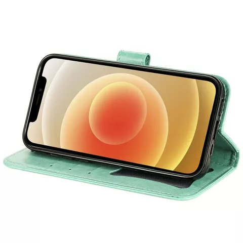 Wallet Bookcase kunstleer mandala hoesje voor iPhone 13 Pro - groen