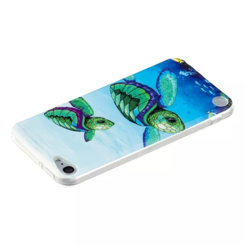 TPU hoesje voor iPod Touch 5, 6 en 7 - blauw en groen