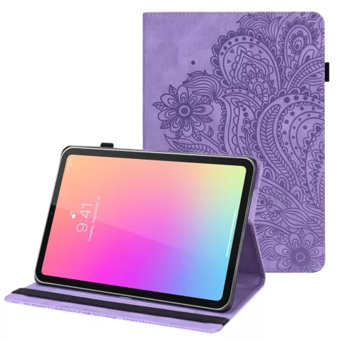 Wallet Bookcase kunstleer hoes voor iPad mini 6 - paars