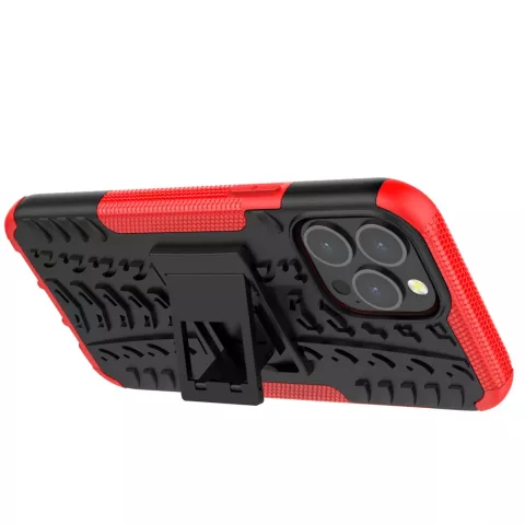 Shockproof TPU met stevig hoesje voor iPhone 13 Pro Max - rood en zwart