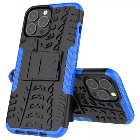 Shockproof TPU met stevig hoesje voor iPhone 13 Pro Max - blauw en zwart