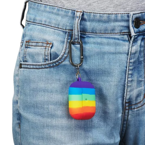 Rainbow Pride siliconen regenboog hoesje voor AirPods Pro 1 &amp; 2 - pastel