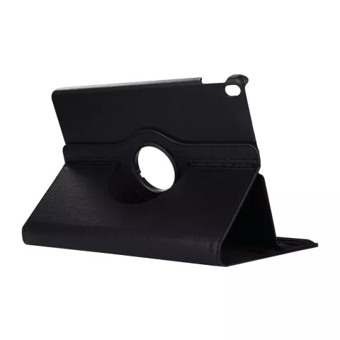 Just in Case Rotating 360 kunstleer hoes geschikt voor iPad 10.2 (2019 2020 2021) - zwart