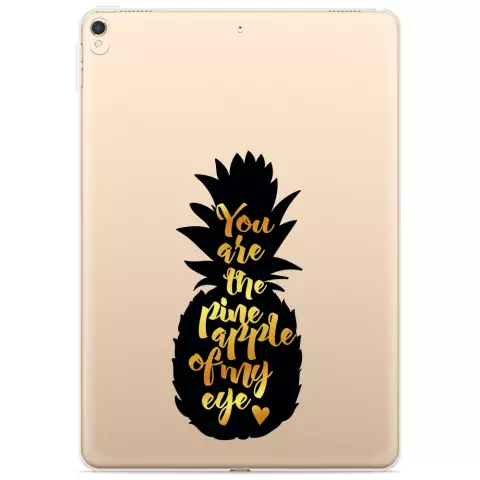 Just in Case Slim TPU een ananas hoes voor iPad 10.2 (2019 2020 2021) - transparant