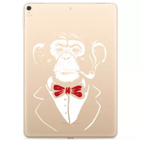 Just in Case Slim TPU een aap met strik hoes voor iPad 10.2 (2019 2020 2021) - transparant