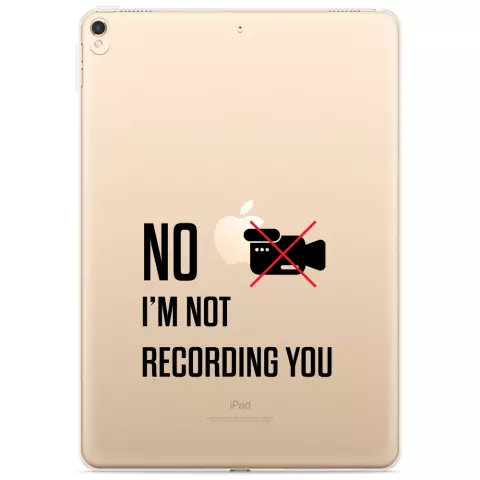 Just in Case Slim TPU no i&#039;m nog recording you&#039; hoes voor iPad 10.2 (2019 2020 2021) - transparant