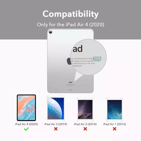 ESR Yippee Color kunstleer hoes voor iPad Air 4 10.9 2020 &amp; iPad Air 5 2022 - zwart